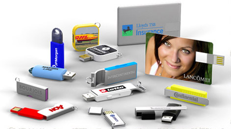 Diferentes modelos de memorias USB personalizadas